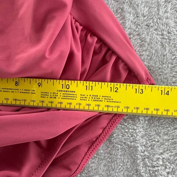 CupShe Swimsuit Women L Soft Red One Piece Halter Key Hole Padded - Picture 13 of 14